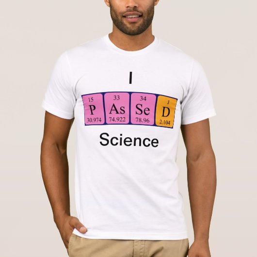 渡された科学期間表名のシャツ Tシャツ (正面)