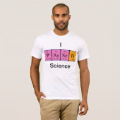 渡された科学期間表名のシャツ Tシャツ (正面フル)
