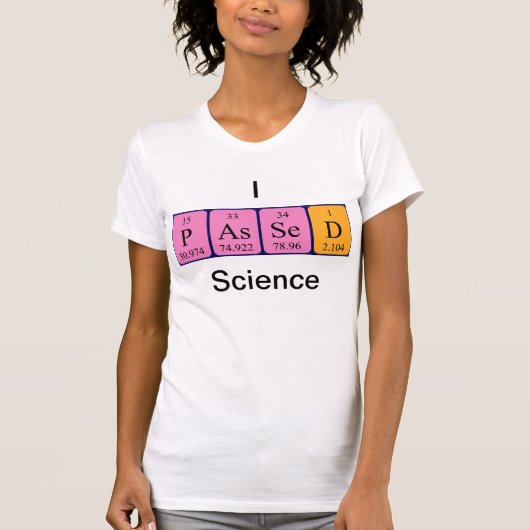 渡された科学期間表名のシャツ Tシャツ (正面)
