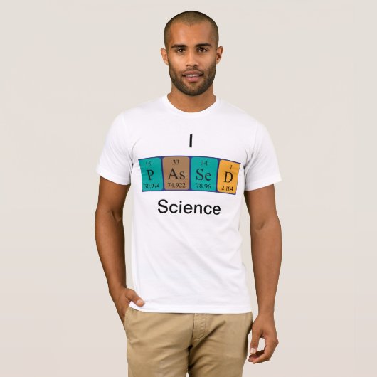 渡された科学期間表名のシャツ Tシャツ (正面フル)