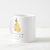 渡されるヴィエラのマグ右(イタリア語で書かれて) コーヒーマグカップ (正面左)