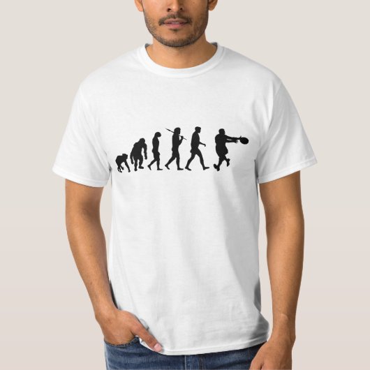 渡っているラグビーのbacklineプレーヤー進化に取り組みます tシャツ (正面)
