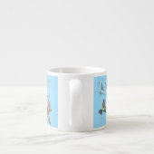 渡り鳥がその飛行を追跡 エスプレッソカップ (裏面)