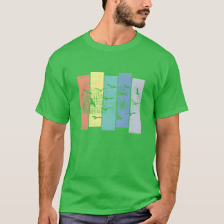 渡り鳥 鳥 楽しい Tシャツ