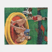 渡るプール フリースブランケット (正面(横))