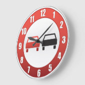 渡る印無し ラージ壁時計 (傾斜)