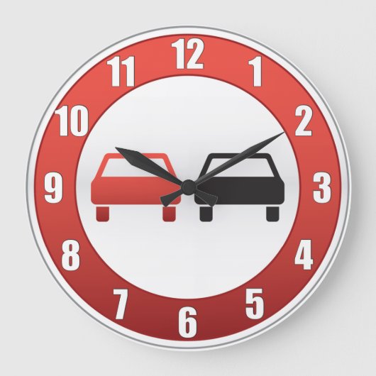 渡る印無し ラージ壁時計 (正面)