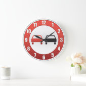 渡る印無し ラージ壁時計 (ホーム)