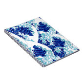 渡辺日本の正亭による青い波のパターン ノートブック (右側)