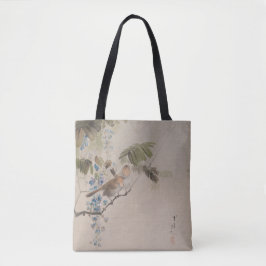 渡辺省亭による花鳥画 トートバッグ