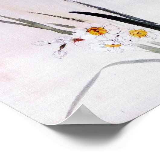 渡辺聖亭、水仙 ポスター (角)