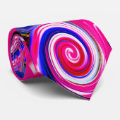 渦おもしろいピンクのクリスマスファッション ネクタイ (ロール)