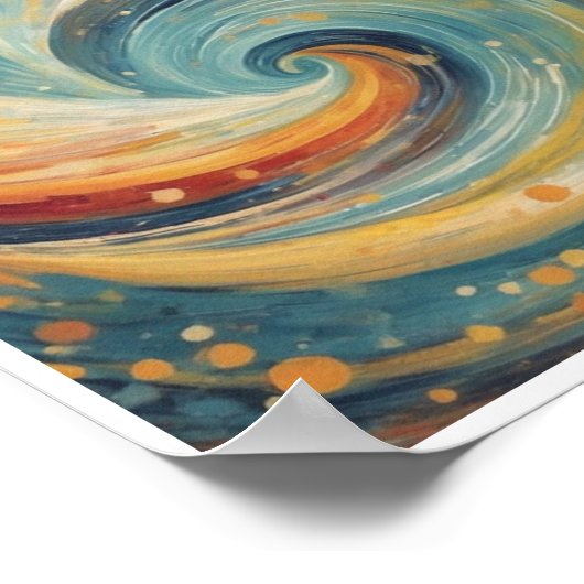 渦お洒落巻き渦巻きポスター壁 ポスター (角)