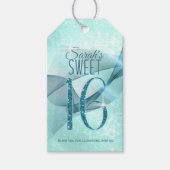 渦きらめくSweet sixteenティール(緑がかった色)ID652 ギフトタグ (正面)