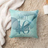 渦きらめくSweet sixteenティール（緑がかった色）ID652 クッション (ブランケット)