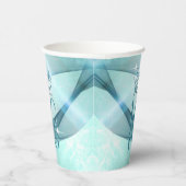 渦きらめくSweet sixteenティール（緑がかった色）ID652 紙コップ (右)