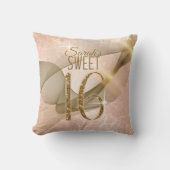 渦きらめくSweet sixteenバラ金ゴールドID652 クッション (正面)