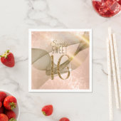 渦きらめくSweet sixteenバラ金ゴールドID652 スタンダードカクテルナプキン (インサイチュ)