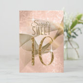 渦きらめくSweet sixteenバラ金ゴールドID652 招待状 (スタンド正面)