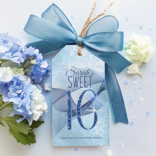 渦きらめくSweet sixteen青ID652 ギフトタグ