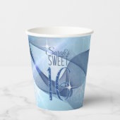 渦きらめくSweet sixteen青ID652 紙コップ (正面)