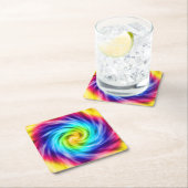 渦すごいカラフル湾 スクエアペーパーコースター (インサイチュ)