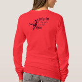 渦の農場の長袖の女性 Tシャツ (裏面)