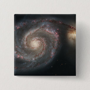 渦の銀河系(M51)および友達の銀河系 缶バッジ
