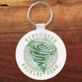 渦を巻いたエンドウ豆を視覚化する キーホルダー (正面)