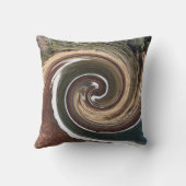 渦を巻く母なる地球と水.... クッション (裏面)