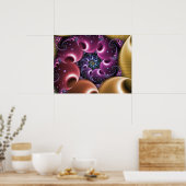 渦カラフル緩和曲線 ポスター (キッチン)