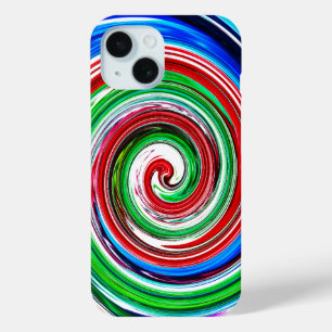 渦カラフル iPhone 15ケース