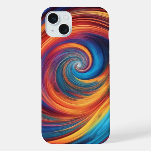 渦カラフル iPhoneケース (裏面)