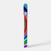 渦カラフル iPhone 15ケース (左側面)