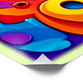 渦サイケデリックカラフル抽象芸術 ポスター (コーナー)