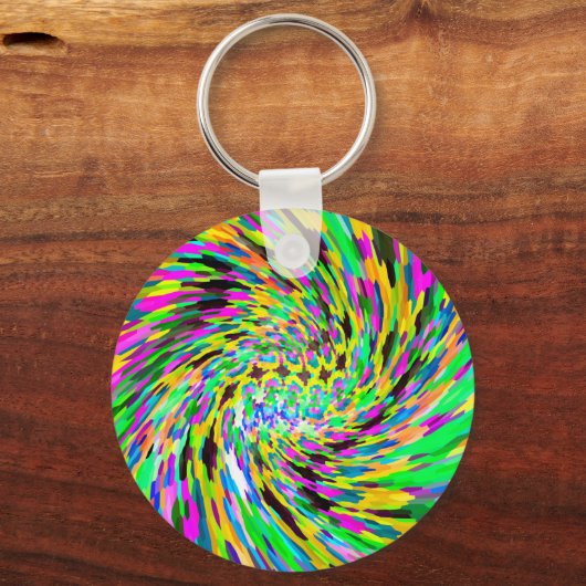 渦サイケデリック キーホルダー (正面)