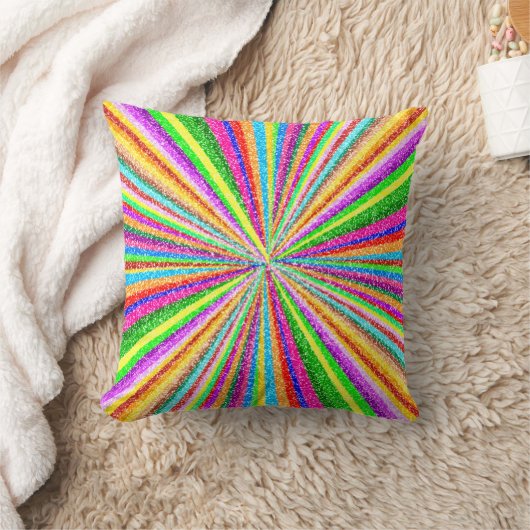 渦サイケデリック クッション (ブランケット)