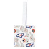 渦スタイリッシュと縁石の抽象芸術 キューブオーナメント (正面)