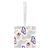 渦スタイリッシュと縁石の抽象芸術 キューブオーナメント (右)