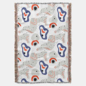 渦スタイリッシュと縁石の抽象芸術 スローブランケット (正面縦)