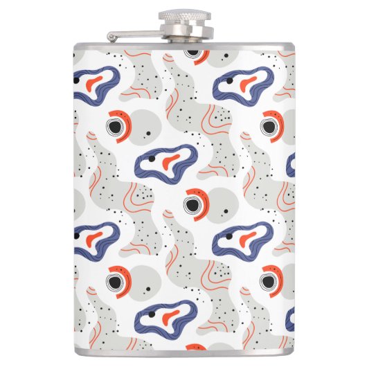 渦スタイリッシュと縁石の抽象芸術 フラスク (正面)