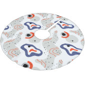 渦スタイリッシュと縁石の抽象芸術 ブラッシュドポリエステルツリースカート (アングル)