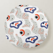 渦スタイリッシュと縁石の抽象芸術 ラウンドクッション (正面)