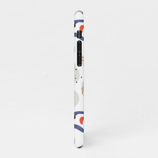 渦スタイリッシュと縁石の抽象芸術 iPhoneケース (左側)