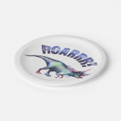 渦トウモロコシパーティー |魔法のファンタジーユニコーン恐竜 ペーパープレート (アングル)