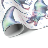 渦トウモロコシ模様 | カラフル恐竜の角 ラッピングペーパー (ロールコーナー)