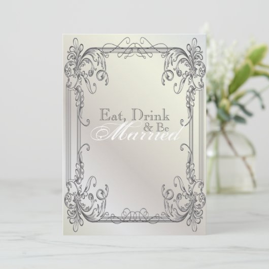 渦フォーマルエレガントヴィンテージリハーサル 招待状 (スタンド正面)