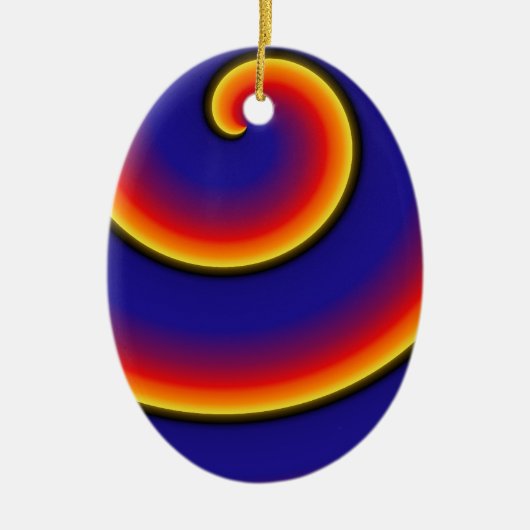 渦モダンオーナメント セラミックオーナメント (正面)