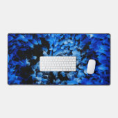 渦付き白黒ガラス抽象芸術 デスクマット (キーボード&マウス)