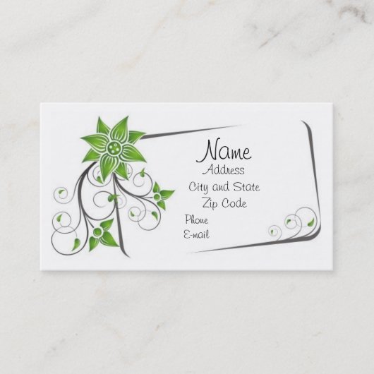 渦巻およびボーダー 名刺 (正面)